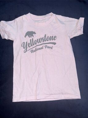 Yellowstone National Park Kids Pink Graphic Tee